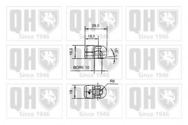 QUINTON HAZELL 128543 Heckklappendämpfer 668mm