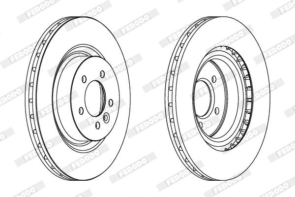 FERODO DDF790: Bromsskiva Ø: 234mm, full, Ø: 234mm, oljad, utan skruvar PREMIER