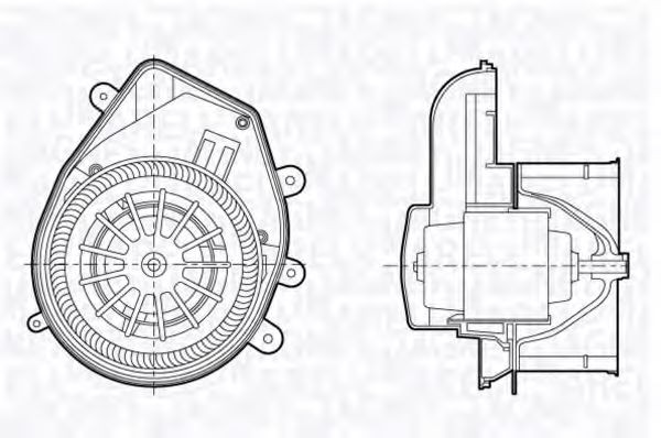 MAGNETI MARELLI 069412690010 Innenraumgebläse 12V, für Fahrzeuge mit Klimaanlage