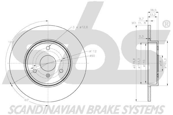 sbs 1330853774: Furtun frana 287,00mm