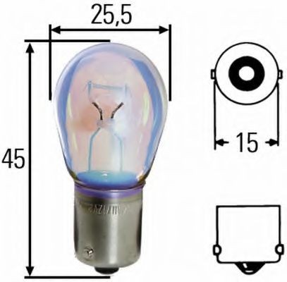 HELLA 8GA 002 073-248: Bec, semnalizator 24V, P21W