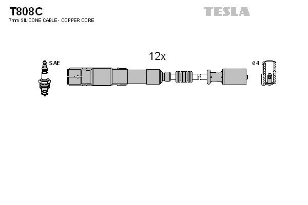 TESLA T808C: Kit cavi candele