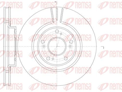 REMSA 6763.10: Bromsskiva framaxel, Ø: 300mm, ventilerad, Ø: 300mm