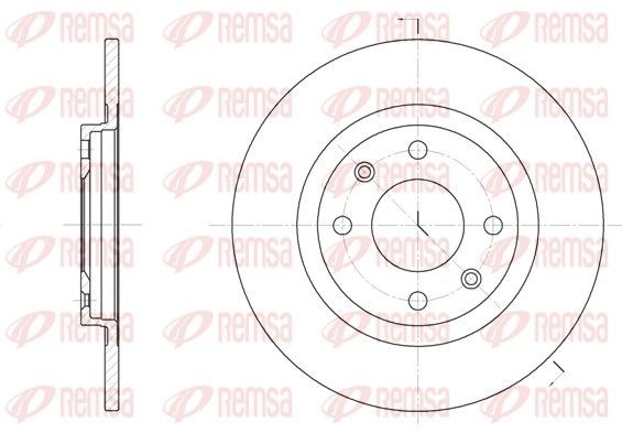 REMSA 6241.01: Disco de freno Eje delantero, Ø: 266mm, macizo, Ø: 266mm