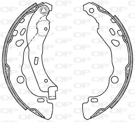 OPEN PARTS BSA2079.00: Juego de zapatas de frenos Eje trasero