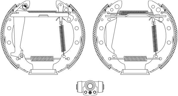 MINTEX MSP121: Juego de zapatas de frenos Shoe Kit Pro con cilindro de freno de rueda, con accionador