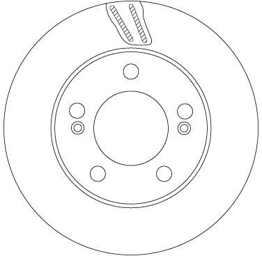 TRW DF6876: Disco de freno Ø: 307mm, ventilado, Ø: 307mm, barnizado