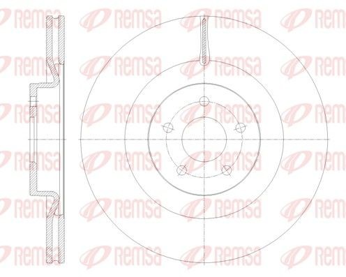 REMSA 62114.10: Disco de freno Eje delantero, Ø: 350mm, ventilado, Ø: 350mm