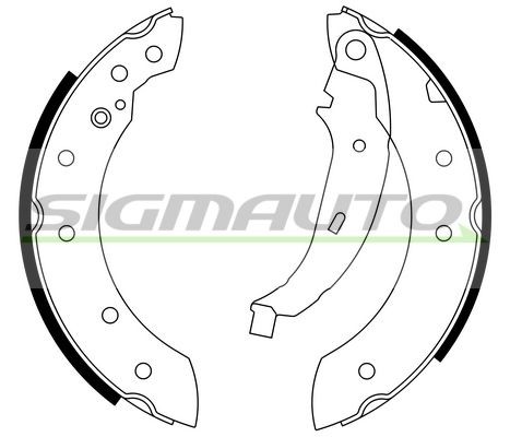 SIGMAUTO SFA425: Juego de zapatas de frenos Eje trasero, 203mm