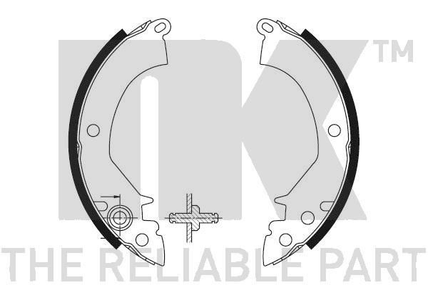 NK 2730384: Juego de zapatas de frenos 180mm