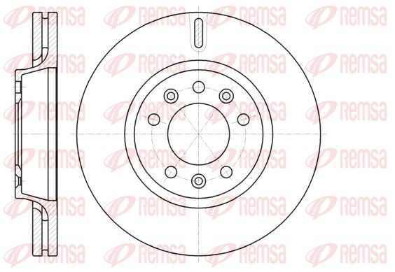 REMSA 61052.10: Disco de freno Eje delantero, Ø: 279,7mm, ventilado, Ø: 280mm