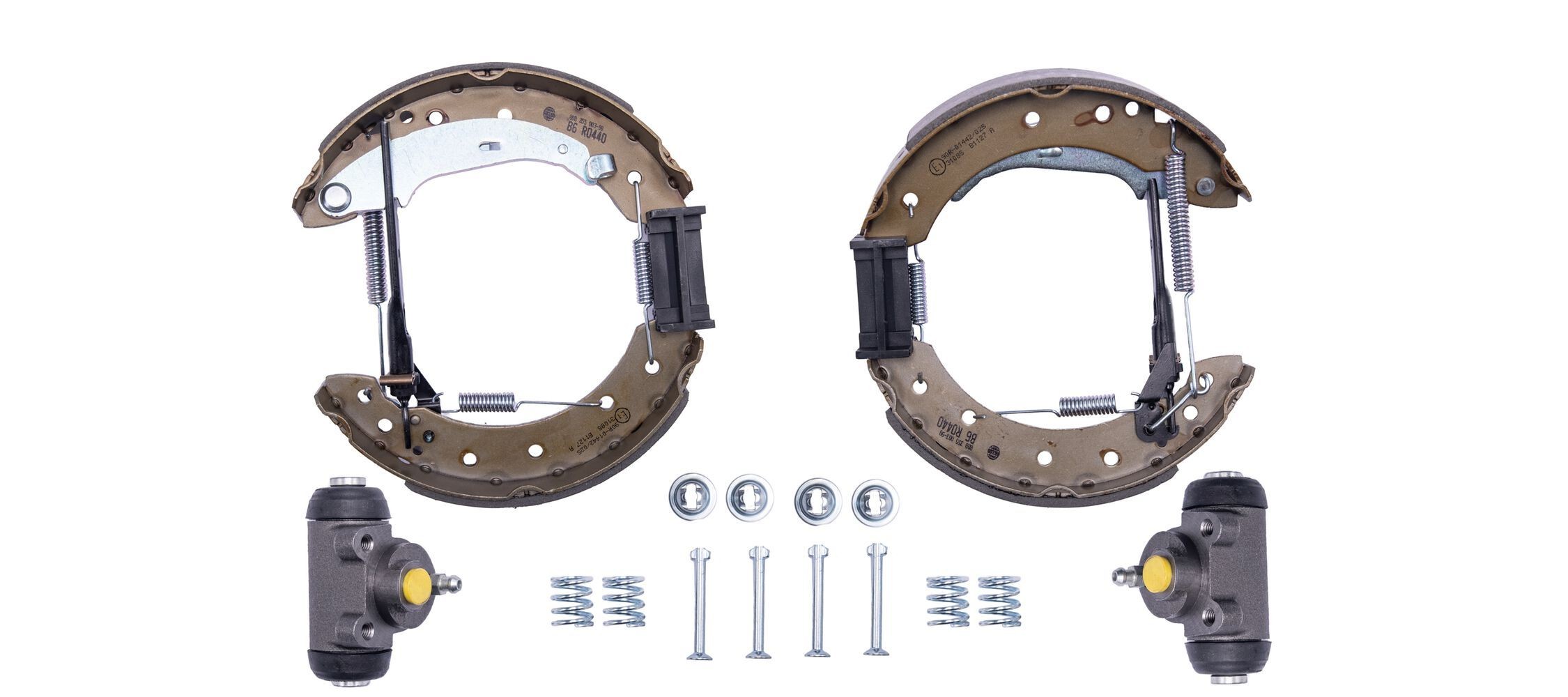 HELLA 8DB 355 003-981: Kit frenos, disco de tambor con cilindro de freno de rueda, con accionador Shoe Kit Pro