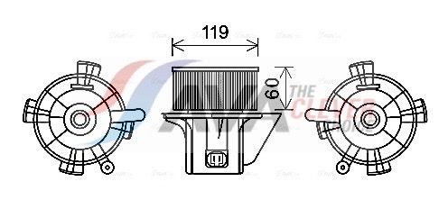 AVA COOLING SYSTEMS CN8299 Gebläsemotor ohne Widerstand