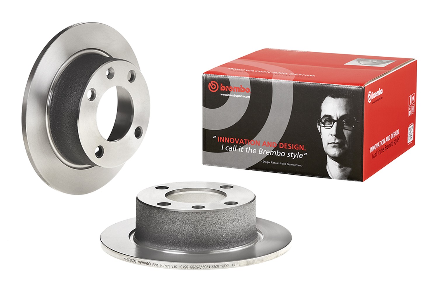 BREMBO 08.5729.14: Disco de freno PRIME LINE Ø: 224mm, macizo, Ø: 224mm, con tornillos Prime