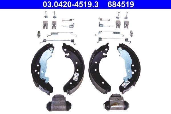 ATE 03.0420-4519.3: Kit frenos, disco de tambor con cilindro de freno de rueda, con accesorios Original Kit