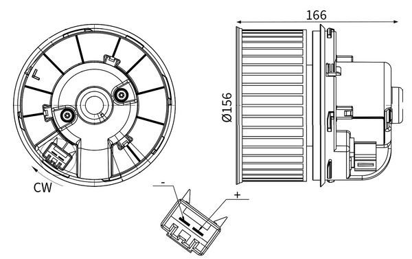 MAHLE AB 245 000S Innenraumgebläse 12V