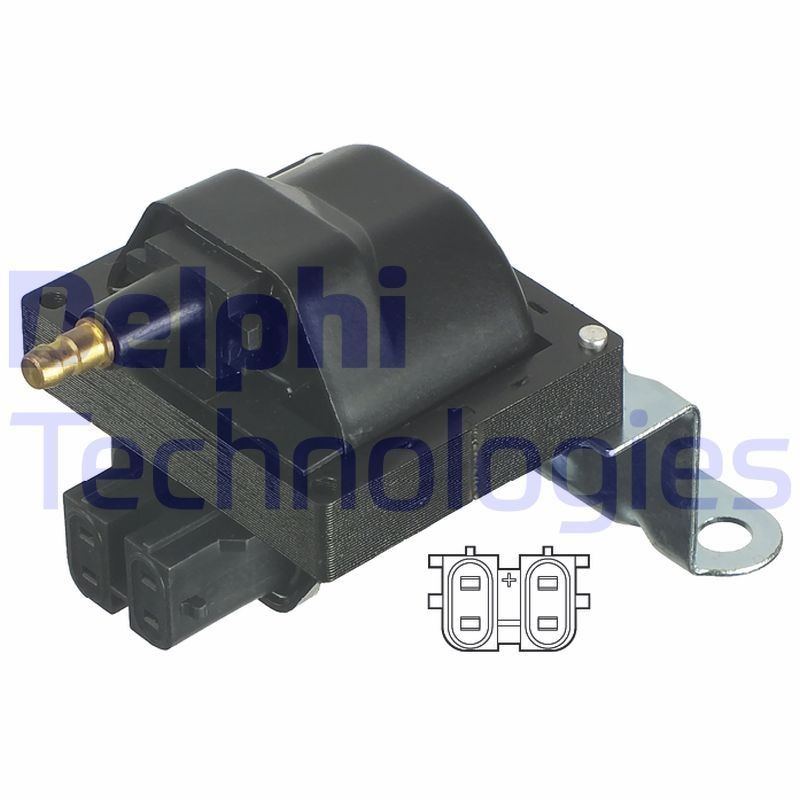 DELPHI GN10481-12B1: Bobina de encendido 12V, 4polos