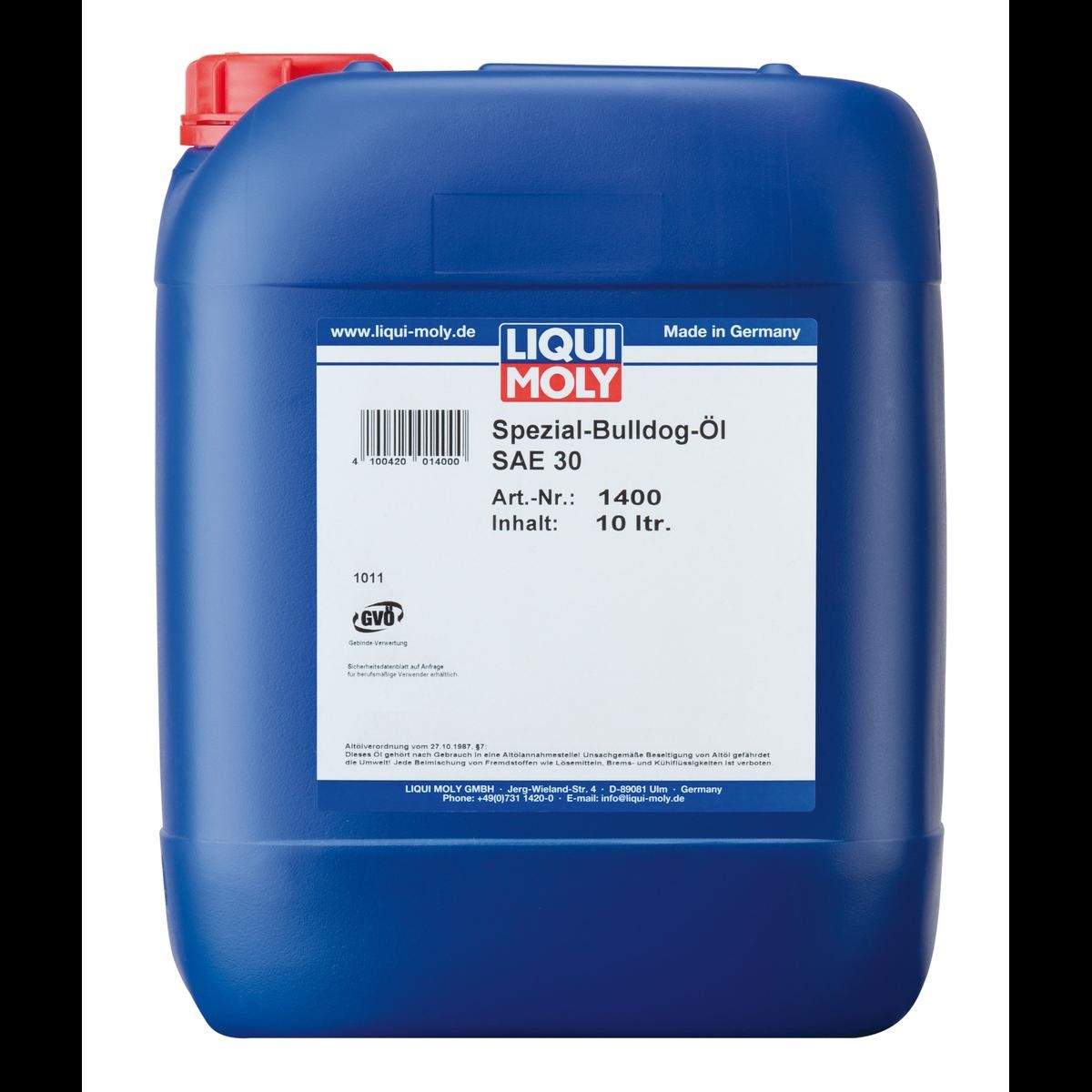 LIQUI MOLY 1400: Olio motore 10l, SAE 30 Spezial Bulldog