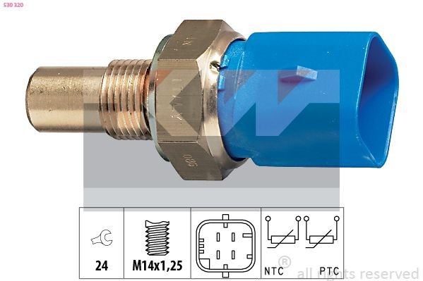 KW 530 320: Andur, Jahutusvedeliku temp. M14x1,25, Made in Italy - OE Equivalent