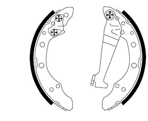 MINTEX MFR136: Juego de zapatas de frenos sin accesorios, con accionador, con palanca freno de mano
