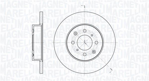MAGNETI MARELLI 361302040243: Brzdový kotúč Ø: 262mm, plný, Ø: 262mm