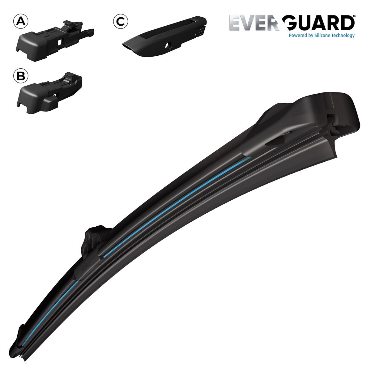 VALEO 566003: Scheibenwischer EVERGUARD SILICONE SINGLE beifahrerseitig, fahrerseitig, 400mm EVERGUARD, EVERGUARD, SILICONE SINGLE