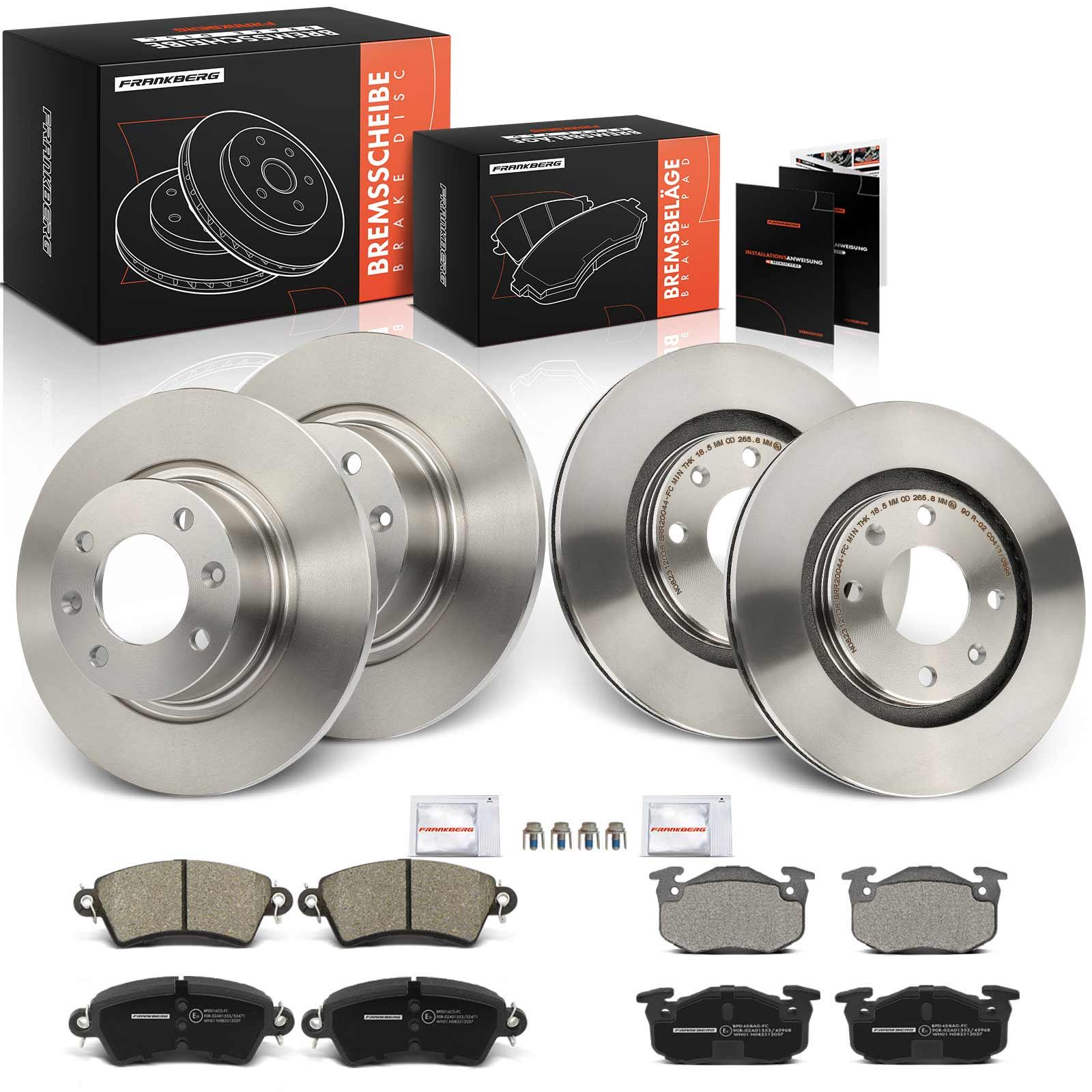 Frankberg 5481FB0029873: Kit de discos de freno y pastillas Ø: 247mm, macizo