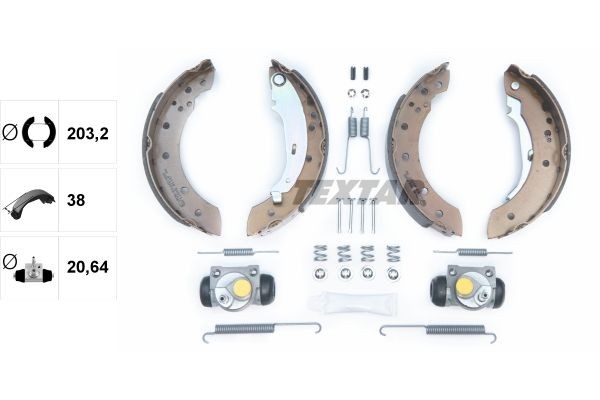 TEXTAR 83048006: Kit frenos, disco de tambor con cilindro de freno de rueda Shoe Kit
