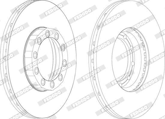 FERODO FCR169A: Disco de freno Ø: 276mm, ventilado, Ø: 276mm, sin tornillos PREMIER