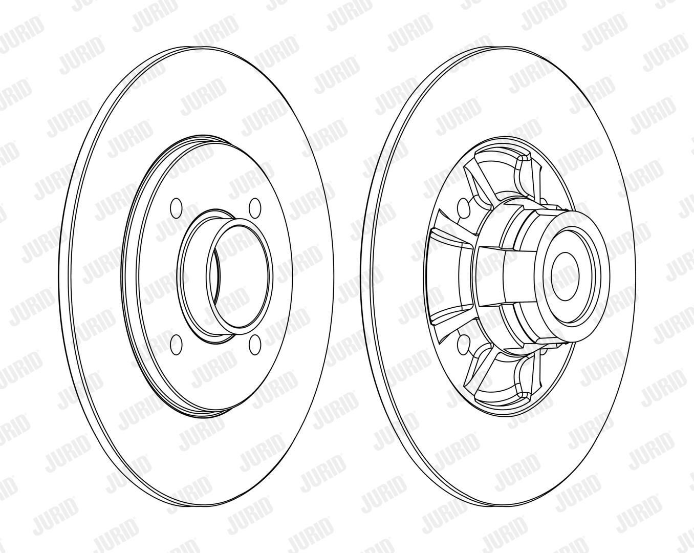 JURID 562367JC: Disco de freno COAT+ Ø: 238mm, macizo, Ø: 238mm, sin anillo sensor ABS