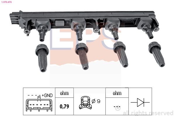 EPS 1.970.476: Bobina de encendido OE Equivalent