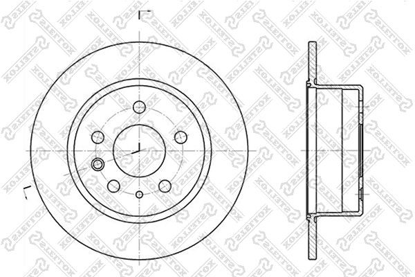 STELLOX 6020-3305-SX: Brzdový kotúč Zadna naprava, Ø: 279mm, plný, Ø: 279mm