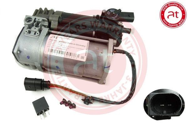 at autoteile germany at10572: Kompresor zawieszenia OEM - Quality - Line Wymagana wymiana przekaźnika, ze zintegrowanym przekaźnikiem