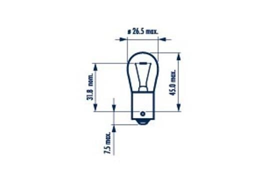 NARVA 17649: Bec, semnalizator 24V, PY21W Heavy Duty