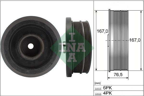 INA 531 0775 10: Poulie, tendeur de courroie d'accessoire Ø: 106,6mm