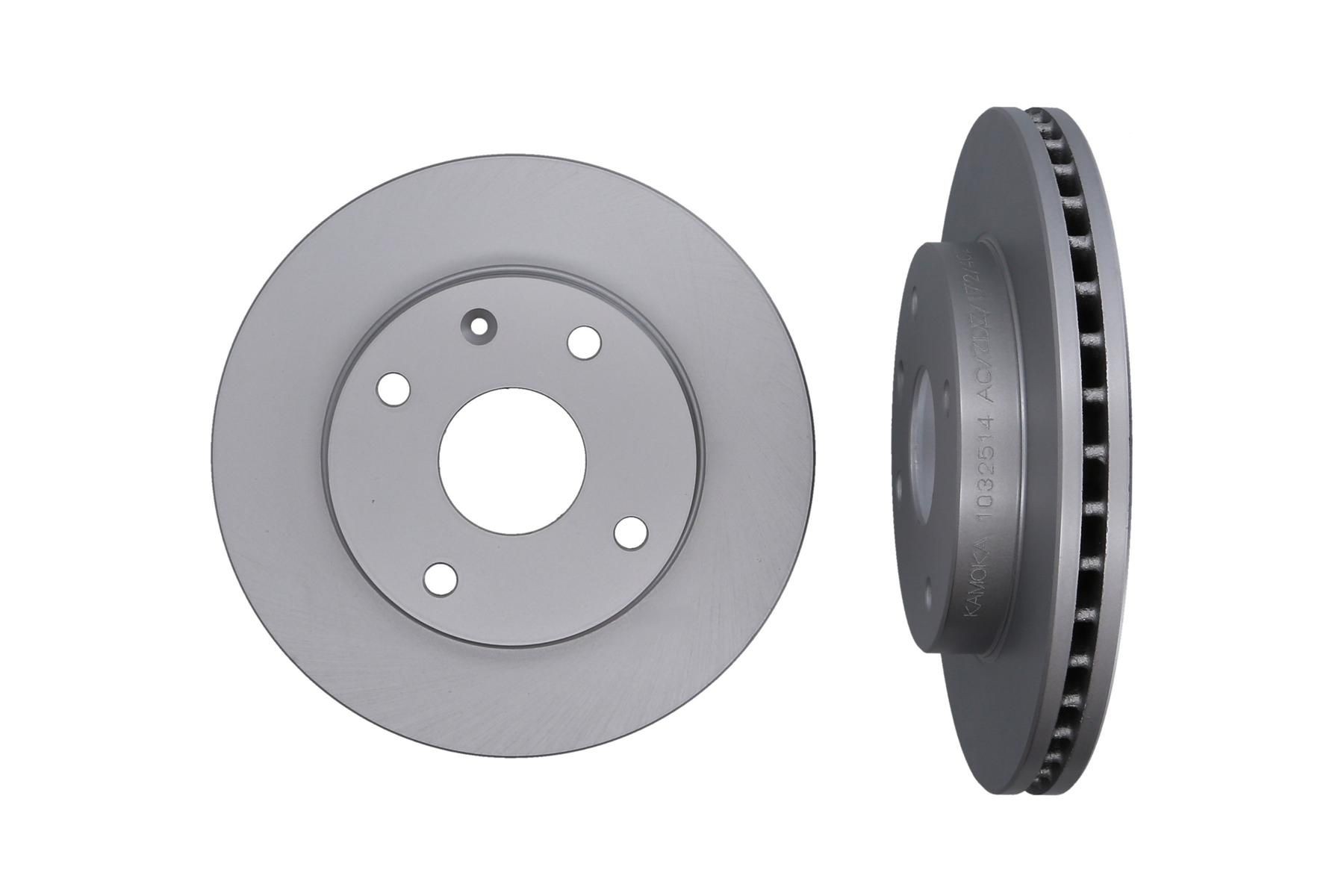KAMOKA 1032514: Disc de frână punte fata, Ř: 256mm, ventilat, Ř: 256mm, acoperit (cu un strat protector)