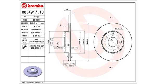 MAGNETI MARELLI 360406021400: Brzdový kotouč R: 240mm, plný, R: 240mm, se šrouby