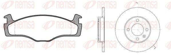 REMSA 8171.01: Souprava brzd, koutocova brzda přední osa, R: 239mm, plný