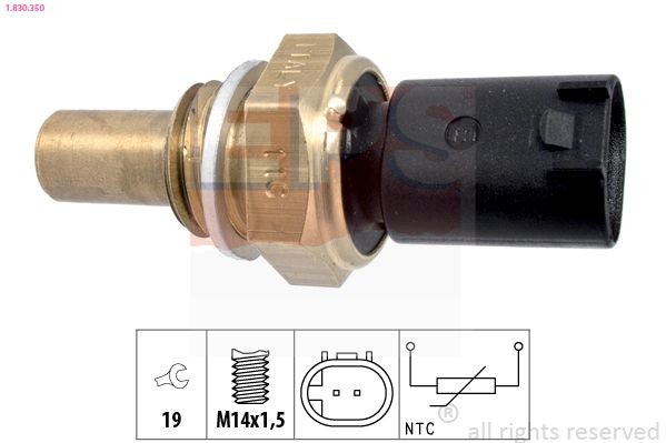 EPS 1.830.350: Snímač teploty oleja Made in Italy - OE Equivalent