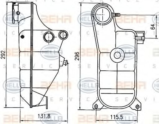 HELLA 8MA 376 755-151: Ausgleichsbehälter