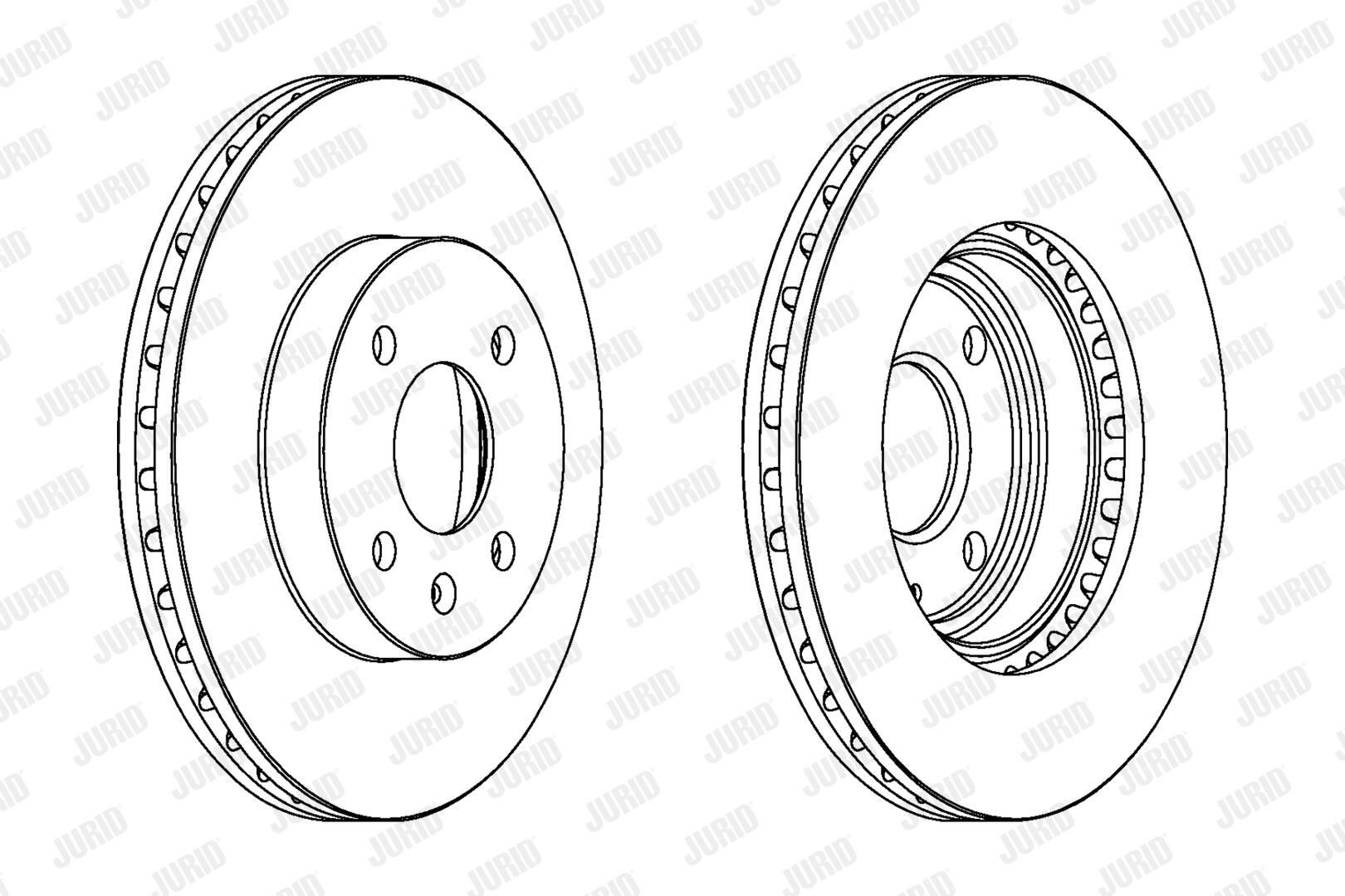 JURID 563081JC: Disc de frână COAT+ Ř: 256mm, ventilat, Ř: 256mm, acoperit (cu un strat protector), cu suruburi