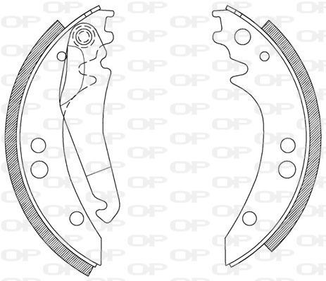OPEN PARTS BSA2065.00: Zestaw szczęk hamulcowych Oś tylna