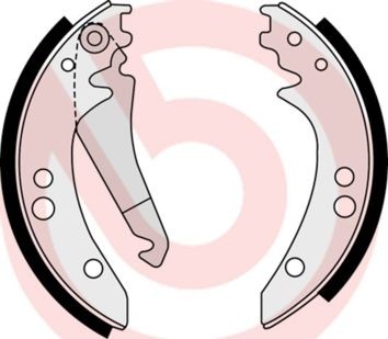 BREMBO S 50 514: Zestaw szczęk hamulcowych ESSENTIAL LINE z dźwignią hamulca pomocniczego