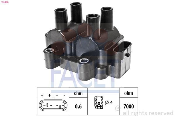 FACET 9.6496: Bobina de encendido OE Equivalent