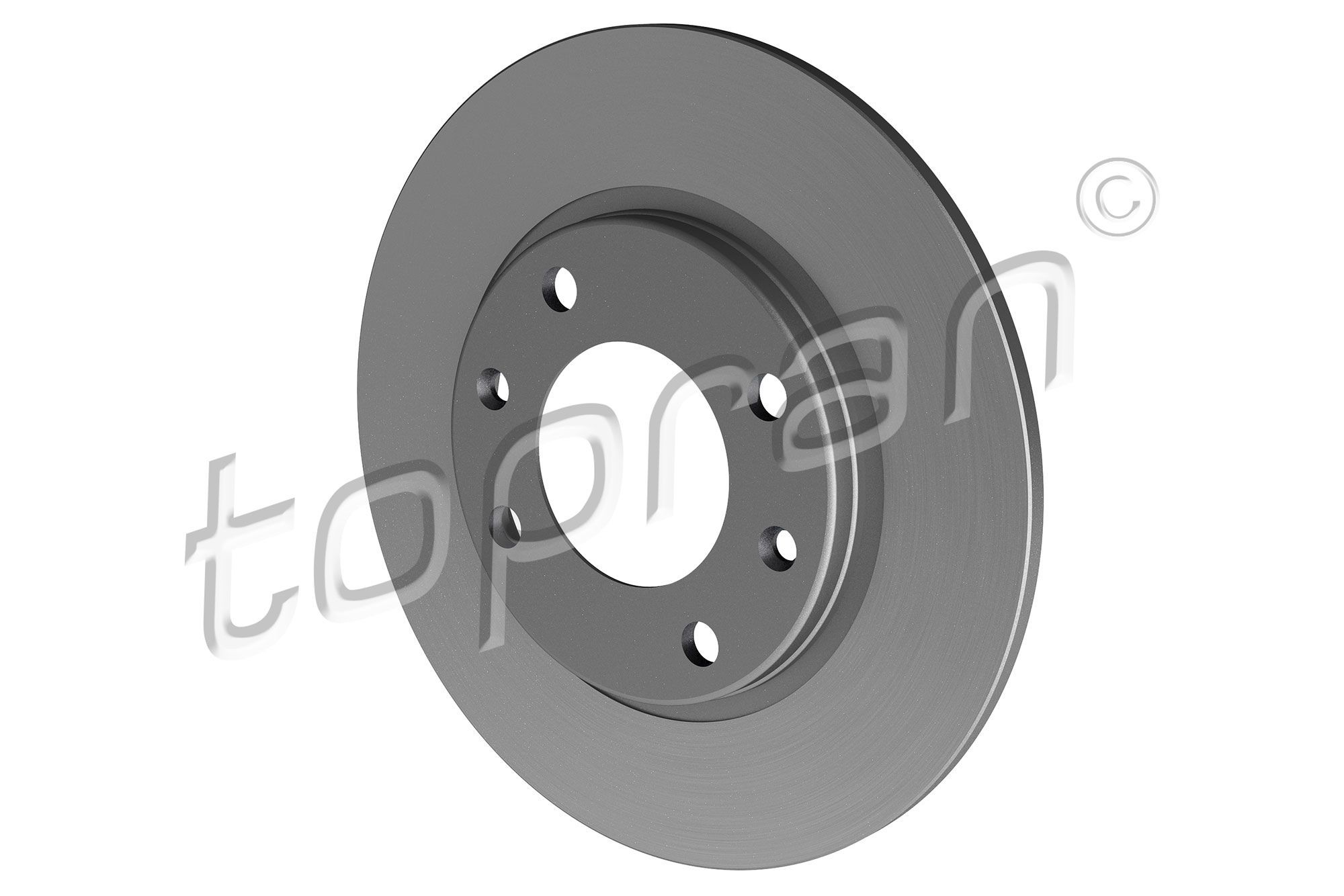 TOPRAN 721 891: Disco de freno Eje trasero, Ø: 247mm, macizo, Ø: 247mm