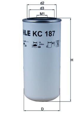 MAHLE KC 187: Degvielas filtrs