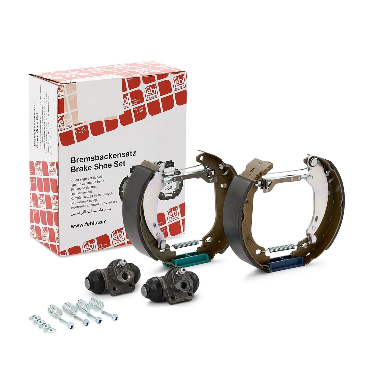 FEBI BILSTEIN 37237: Kit frenos, disco de tambor Eje trasero, con cilindro de freno de rueda, con accesorios, con material de montaje/fijación