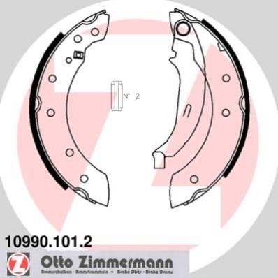 ZIMMERMANN 10990.101.2: Juego de zapatas de frenos Eje trasero, con palanca, Foto correspondiente a la entrega