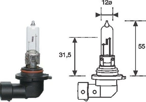 MAGNETI MARELLI 002577200000: Λυχνία, μεγάλα φώτα STANDARD 12V, 60W, HB3