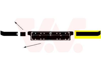 VAN WEZEL 0640583: Bandeau pare-choc ** Equipart ** avant gauche